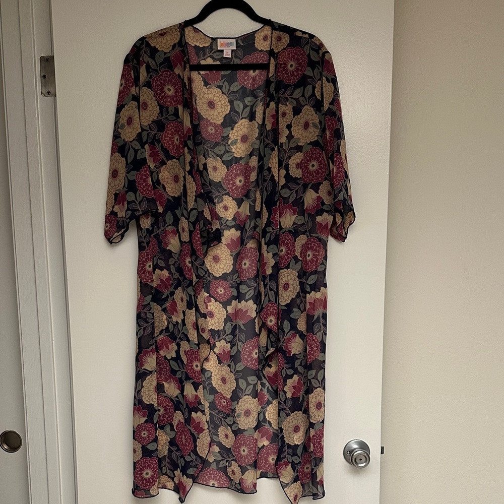 LuLaRoe Floral Open-Front Kimono